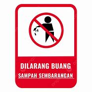 Gambar Dilarang Buang Sampah Sembarangan Bahasa Inggris