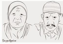 Gambar Nenek Hitam Putih